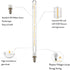 T300 Dimmable Vintage LED Edison Bulbs, 6W (40W Equivalent), Warm White 2300K, E14 Small Base, 4 Pack