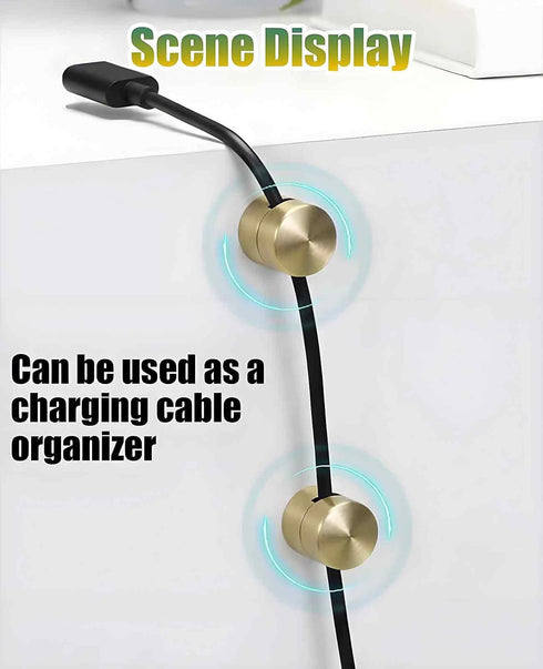 DAWZMR 5PCS Phone Charger Holder for Nightstand, Adjustable Adhesive Cell Charging Peel and Stick Cord Holders