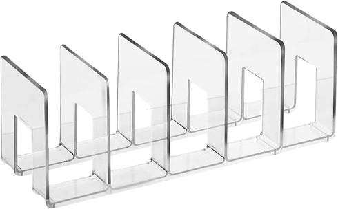 Generic File Organizer for Desk with 5 Compartments, Acrylic File Organizer for Closet