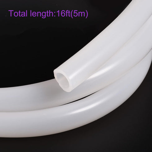DMiotech 13mm ID 18mm OD Silicone Tube, 2.5mm Thick, 6.6 Feet Translucent Industrial Tubing for Water Pump