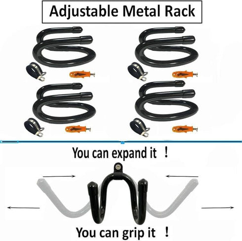 4 Pack Bar Clamp Wall Hanger Wall Storage Clip Bar Clamp Wall Rack Wall Mount Storage Utility Hooks, for Bar Clamp and other woodworking tools, Hang Heavy Tools for Up to 20lbs - No Bar Clamps