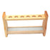 Chiloskit 21mm/0.81" Hole Wood Wooden Test Tube Rack Holder Chemistry Spice Rack 25ml Test Tubes Lab Tube Racks Desk Pen Holder (25ml 6Slots)