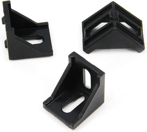 Zeberoxyz 10PCS 4040 Corner Bracket Black Right Angle with M6 Screws for Aluminum Extrusion