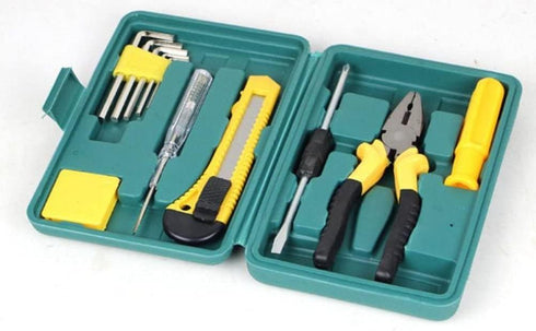 Multi-function Car Repair Toolbox Kit, Metal Screwdriver Set with Portable Plastic Storage Box