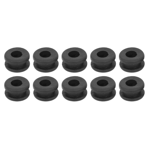 Rubber Grommets, Flexible Wire Hole Plug - 5 mm Mount Dia/Black/PVC, 50 Pcs