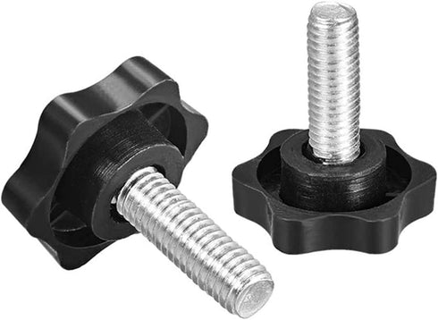 Clamping Screw Knob, M10 x 45mm, Plum Hex Shaped, 5pcs for Lathes and Industrial Equipment