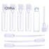 120Pcs 1Ml Mini Cute Empty Glass Perfume Vials – Essential Oils Sample Vials with White Plastic Rod Caps