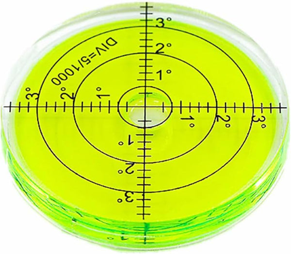 Bubble Spirit Level, 66MM Degree Marked Surface Circular Level Measuring Tool