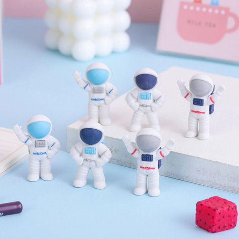 NUOBESTY 24Pcs Mini Space Erasers, Cute Pencil Erasers, Spaceman Shaped 3D Cartoon Astronaut Erasers for Classroom