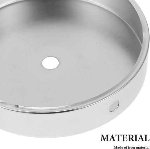 Table Lamp Base Round Metal Stand with Wire Pass-Through Flat Bottom DIY Lamp Base for Stable Bedroom and Living Room