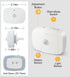 LEDBROS Dimmable 3-Color LED Night Light, Plug-in LED Backlit Night Light with Motion Sensor & Dusk to Dawn Sensor