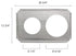 TrueCraftware 2 6-1/2 8-1/2 4 7 Inset - Hole Stainless Steel Steam Table Adapter Plate and fits qt and qt. Pans