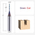 1/16 Inch 1/4 Inch SpeTool Down Cut CNC Router Bits Shank Carbide Spiral Downcut End Mill for Wood Inlay Slot Carving
