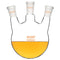 Glass Round Bottom Flask, Heavy Wall Borosilicate Lab Flask with 24/40 Center and Side Standard Taper Joint (1 L)