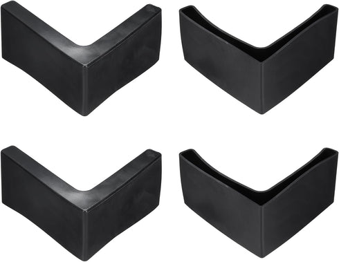 uxcell 4Pcs 3-1/8" Bed Frame End Caps, Rubber L-Shape Angle Iron Foot