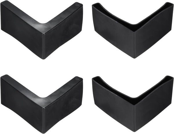 uxcell 4Pcs 3-1/8" Bed Frame End Caps, Rubber L-Shape Angle Iron Foot