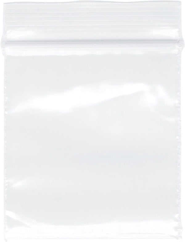 Plymor 1.5" x 1.5" Zipper Reclosable Plastic Bags, 2 Mil, Pack of 200