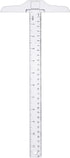Junior T-Square Plastic Transparent T-Ruler 30cm/12 Inch for Drafting & Art Framing, 1pc