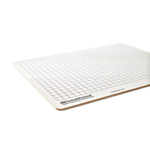 hand2mind Double-Sided Centimeter Grid White Boards, Pack of 10, Portable Dry Erase Boards