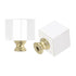 PATIKIL 39mm Lamp Shade Finial, 2 Pcs Cube Crystal Lamp Finials Caps