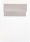 JAM PAPER 6 x 6 Square Foil Lined Invitation Envelopes, White with Silver Foil, 50/Pack