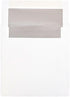 JAM PAPER 6 x 6 Square Foil Lined Invitation Envelopes, White with Silver Foil, 50/Pack