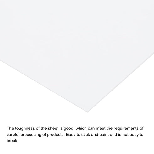 MECCANIXITY White ABS Plastic Sheet 8 x 8 x 0.04 Inch for Building Model, Pack of 2 Pcs