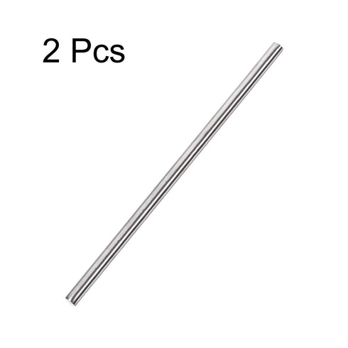 uxcell 6mm x 250mm 304 Stainless Steel Solid Round Rod for DIY Craft, 2pcs