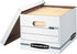 Bankers Box STOR/FILE Basic Duty File Storage Boxes, 12 Pack, Letter/Legal, White/Blue