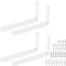 Luomorgo 4 Pcs L Shaped Brackets for Shelves, Heavy Duty Stainless Steel, Decorative