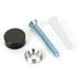 Mirror Screws, Aluminum Cap Decorative Nails for Sign Advertising Hardware, Black, F0.6, 4 Pack
