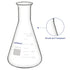 Glass Wide Mouth Erlenmeyer Flask, Borosilicate Glass 500 ml Capacity (Pack of 1)