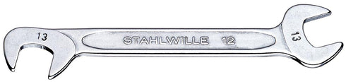 Stahlwille 40060808 12 Small Double Open-Ended Wrench, 8mm, 15 & 75 Degree Jaw Position, Chrome Alloy Steel
