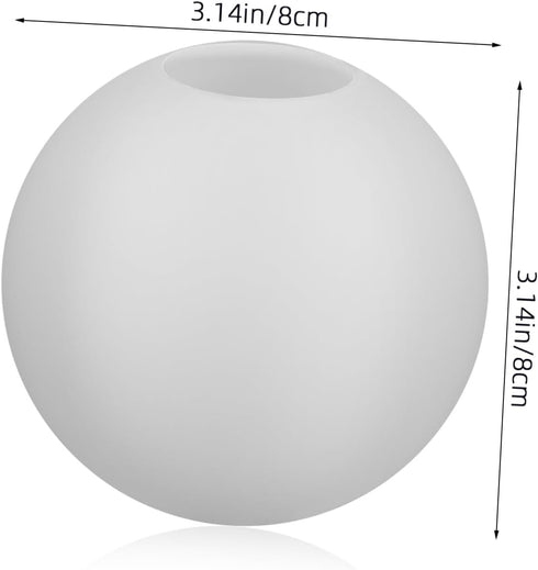 Ipetboom 80mm Frosted White Glass Globe Lamp Shade round Ball Replacement for Wall Sconce Pendant Light Fixture Cover
