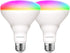 ANWIO Smart Light Bulb BR30 RGB Color Changing LED, WiFi Dimmable, E26 Base, 2 Pack
