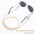 C&L Accessories Lanyards for ID Badges, Beaded Wooden Natural Stone Lanyard for Keys and Eyeglasses Chains (Amazonite