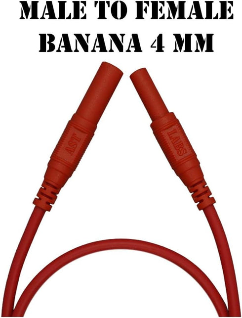 AST Labs Test Lead Extension Cable Banana Plug 4 mm Straight-Straight (18 inch Male-Female, Black, Red, Green, Yellow, Blue)