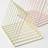 Sooyee 9 Slot Gold Magazine Holder, Desktop File Sorter Organizer, Triangle Bookshelf Decor for Home Office