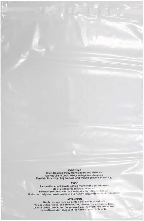Belinlen 100 Count 18x24 Inch Self Seal Clear Poly Bags for Packaging, Shipping & FBA with Permanent Adhesive