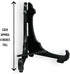 Black Plastic Easels with Locking Bar - Pack of 15 Pieces, 4"H for Displaying Items