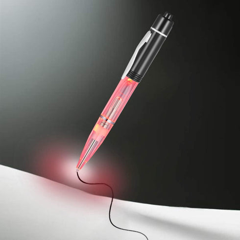 Penyeah Light Up Ballpoint Pens, Black Ink (0.7mm) for Dark Writing, Pack of 4 in White/Red/Green/Blue for Events