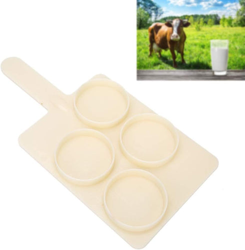 HLMP47B ABS Milk Sampling Tray, 11.02x5.51x0.59inch, for Cattle Farm Laboratory Mastitis Test Board