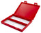 Caplugs Evergreen 258-6188-R30 Slide Storage Box, 100 Places, Red, Polypropylene