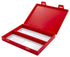 Caplugs Evergreen 258-6188-R30 Slide Storage Box, 100 Places, Red, Polypropylene