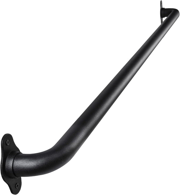 45 Inch Black No-Slip Hand Rails for Indoor Stairs, Wall Mount Staircase