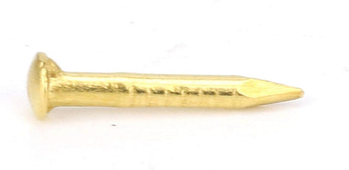 Brass Nails, 100 Pieces Round Head Gold Nails, 10mm 15mm 18mm 22mm Brass Tacks for Hanging Picture Frame Mirror