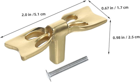 2pcs SOLUSTRE Bow Handle: Decorative Knobs Drawer Pull Decorative Handle for Drawer Shoe Cabinet Bedside Table Storage