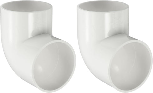 uxcell 2pcs 2.5" 90 Degree Elbow Pipe Fittings, Furniture Construction Grade 2-Way