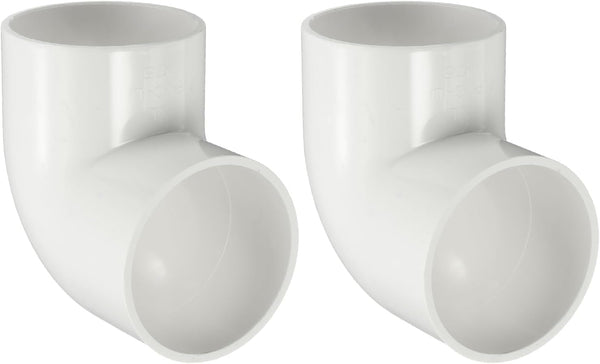 uxcell 2pcs 2.5" 90 Degree Elbow Pipe Fittings, Furniture Construction Grade 2-Way