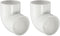 uxcell 2pcs 2.5" 90 Degree Elbow Pipe Fittings, Furniture Construction Grade 2-Way
